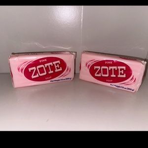 (2) Zote Pink Laundry Soap Washing Clothes Detergent Kitchen Cleaner Jabon 7oz